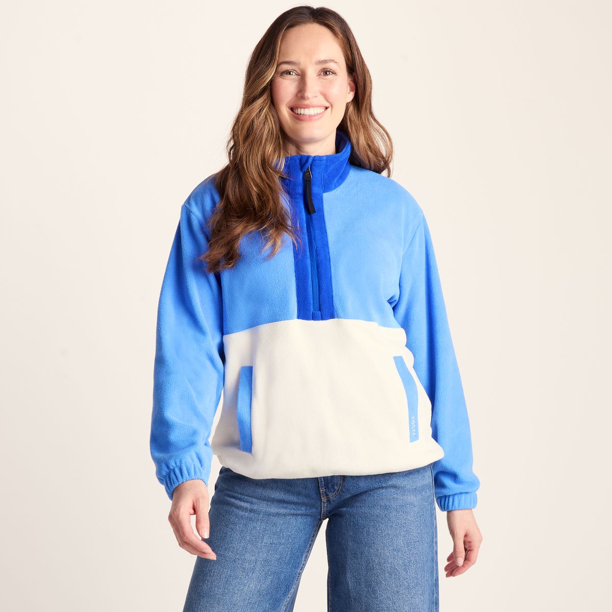 Lowca Women's 1/2 Zip Microfleece - Cornflower Blue