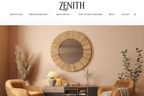 Screencapture of The Zenith Magazine