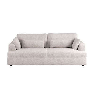 Solace+Co Drew 3 Seater Sofa - Cream Chenille