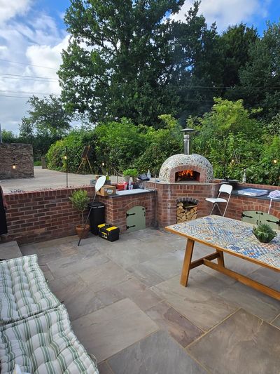 A new oven installation for summer 2025, created by Orchard Ovens, with a Valoriani oven at its centre.