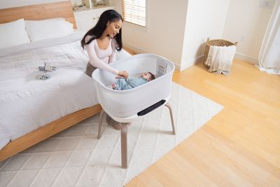 Graco Eluma™ Nest Bedside Crib with Cry Detection Technology  