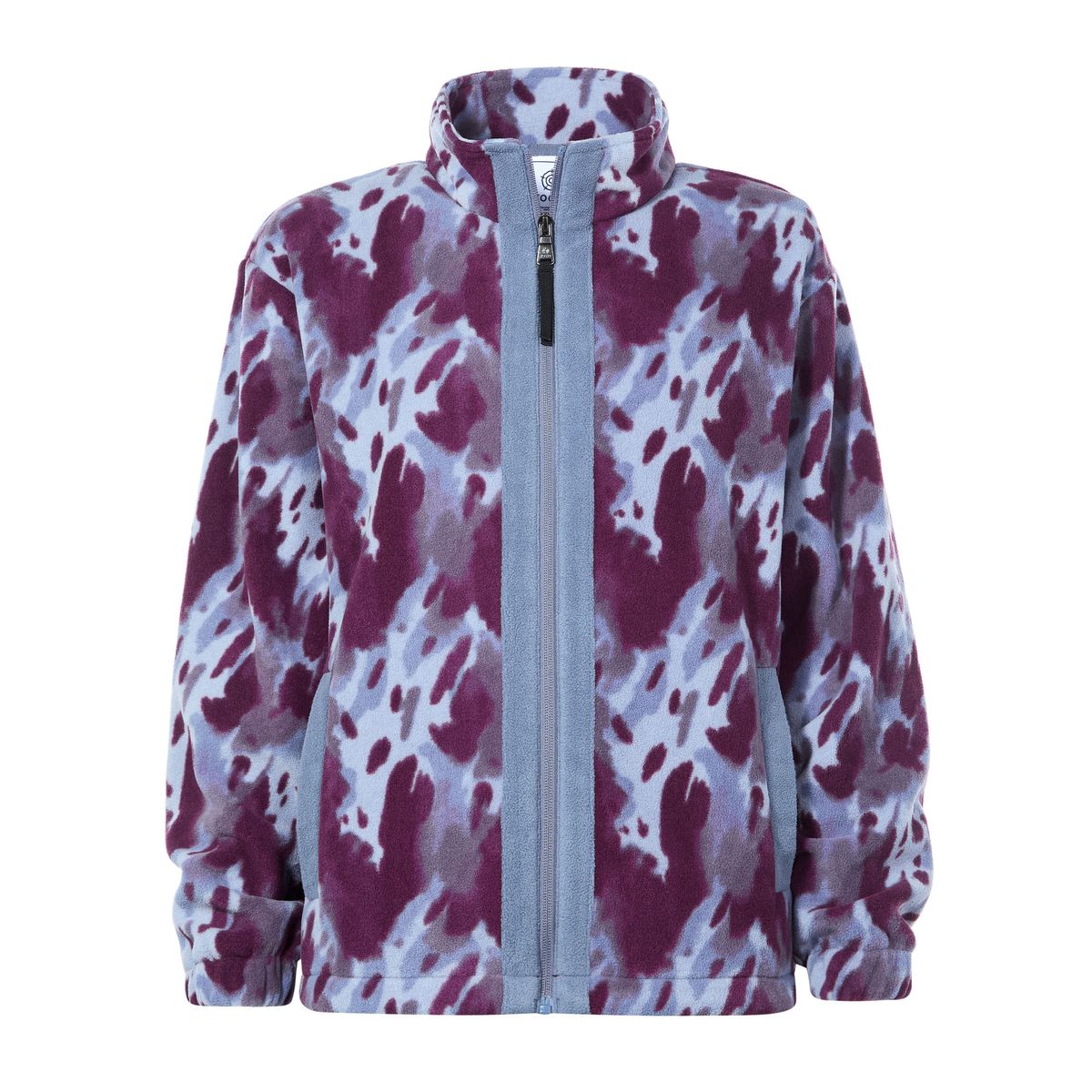 Firan Womens Relaxed Fit Microfleece Jacket - Smokey Blue Print
