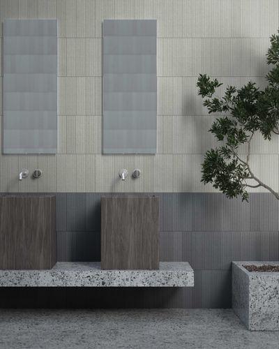 Wall Mounted Basin Tap in Silver Steel