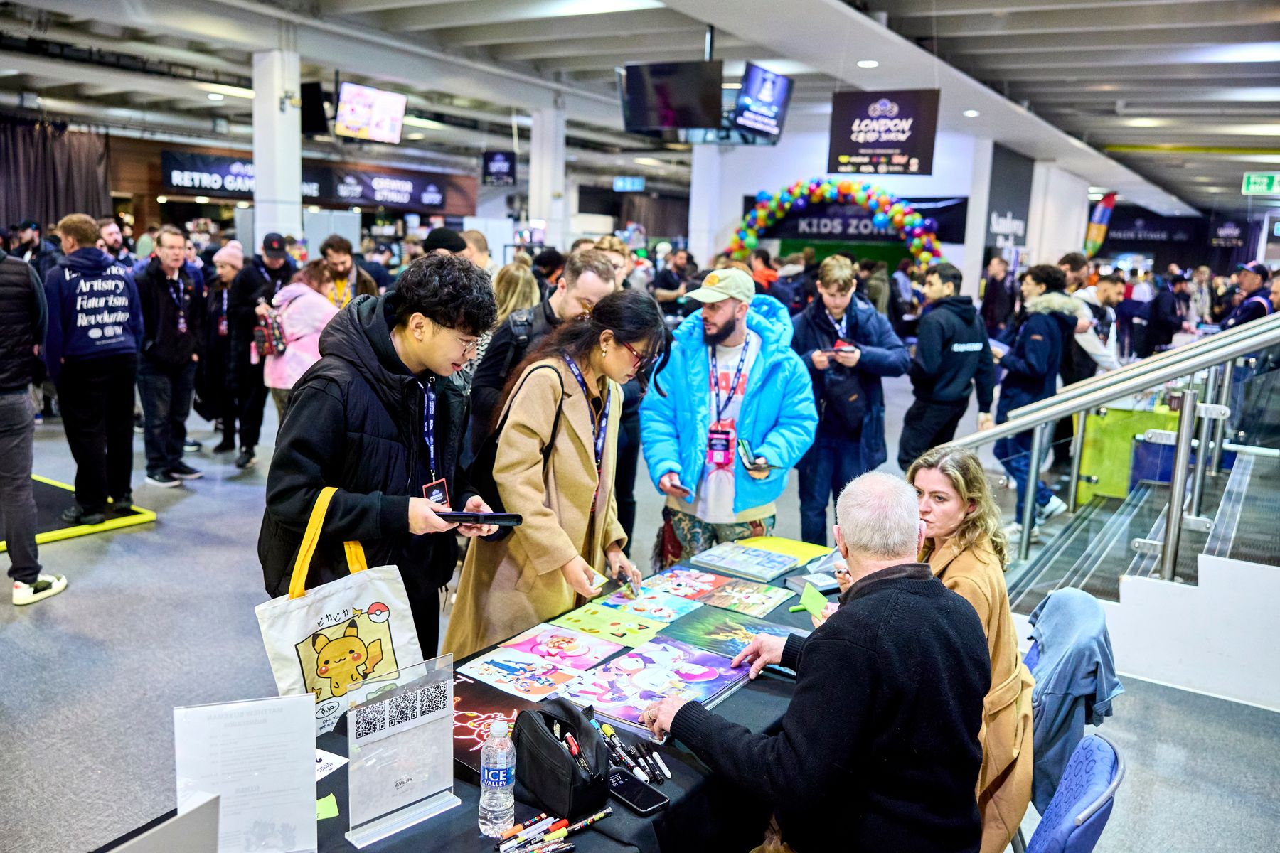 Voice of Meowth in Pokemon, Matthew Sussman at the London Card Show.jpg