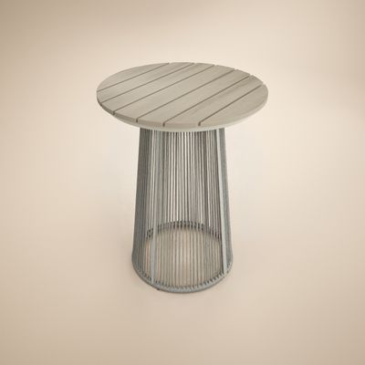 SOLACE+CO Hana Table & Lita Chairs Garden Bar Set White