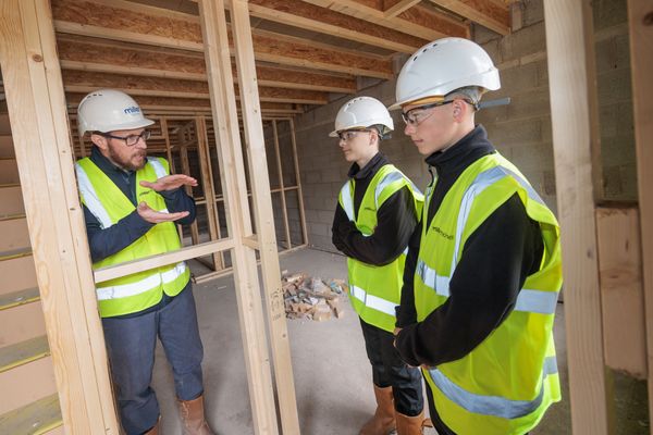 Dixons Brooklands Academy visit to Miller Homes Varsity Quarter development, Northenden.