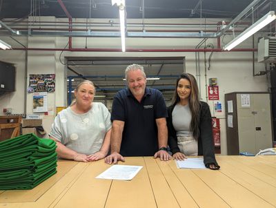 Left to right Jill Heald – Sales Executive - Lifestyle & Leisure, Mark Vose – HSE Manager, Shaan Sohal – Marketing Executive