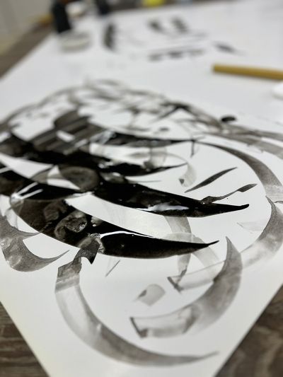 Calligraphy doodle paper