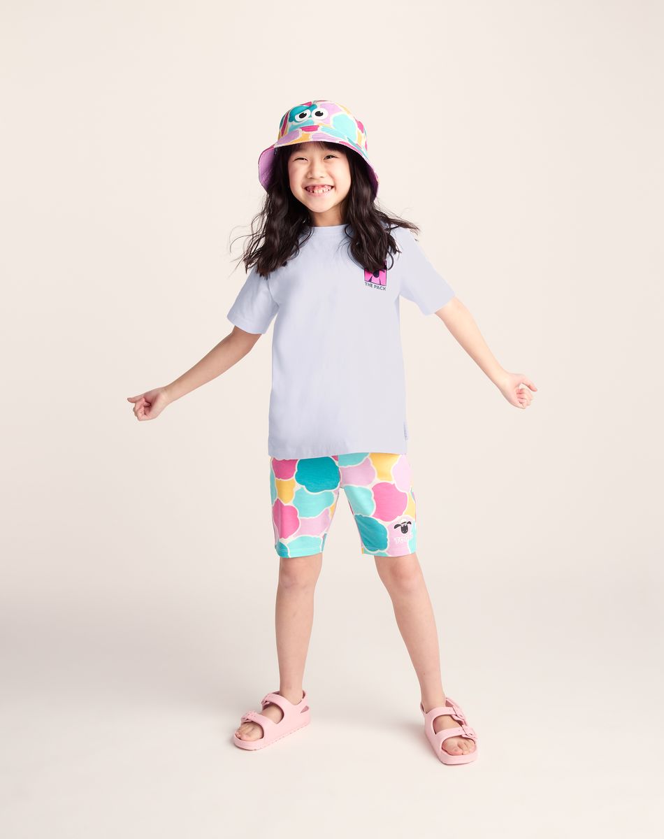 Altay Kids Shaun the Sheep Cycling Short - Pink Cloud Print