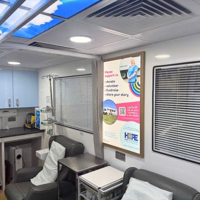 Helen, Hope for Tomorrow's first mobile cancer care unit - Gloucester