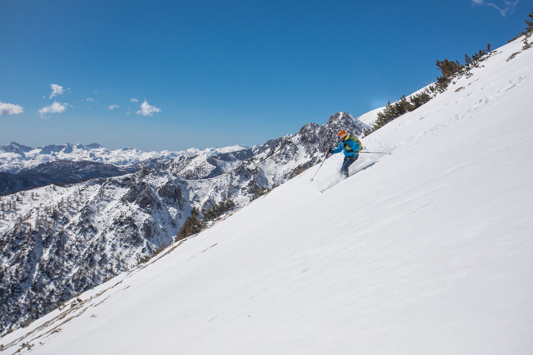 Skiing in Julian Alps