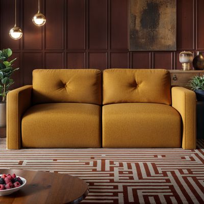 Solace+Co Wilfie 3 Seater Chenille Sofa - Beige