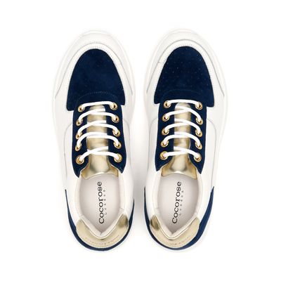 Shoreditch Navy and Gold trainer from Cocorose London