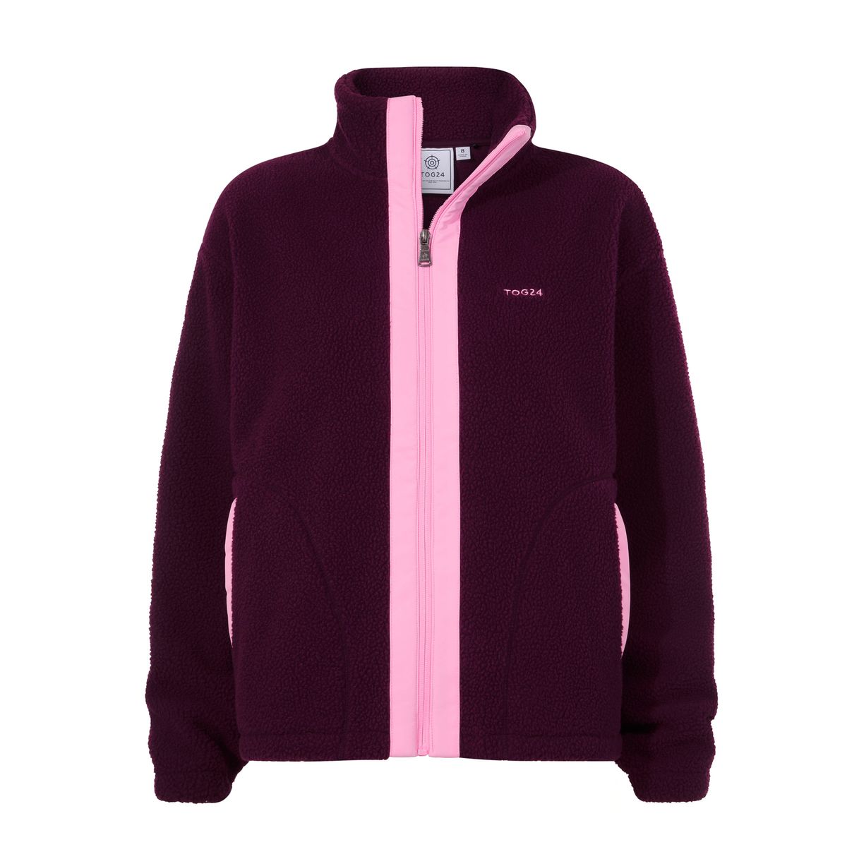 Emilie Womens Relaxed Fit Sherpa Fleece - Aubergine