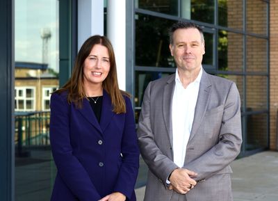Pic 1 - Telford College Principal and CEO, Lawrence Wood, welcomes Clare Snik as the newly appointed Vice Principal of Telford 6th.jpg