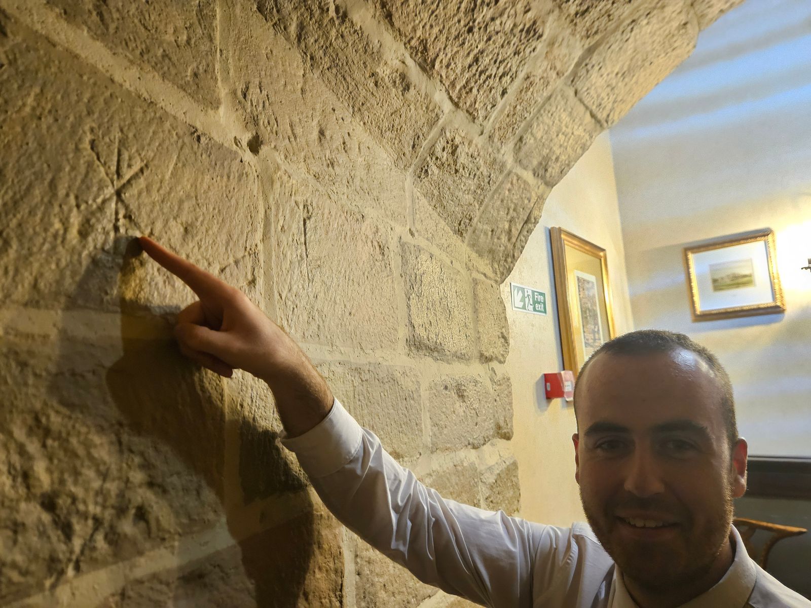 Witch marks at Langley Castle Hotel, Northumberland