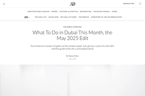 Screencapture of AD Middle East