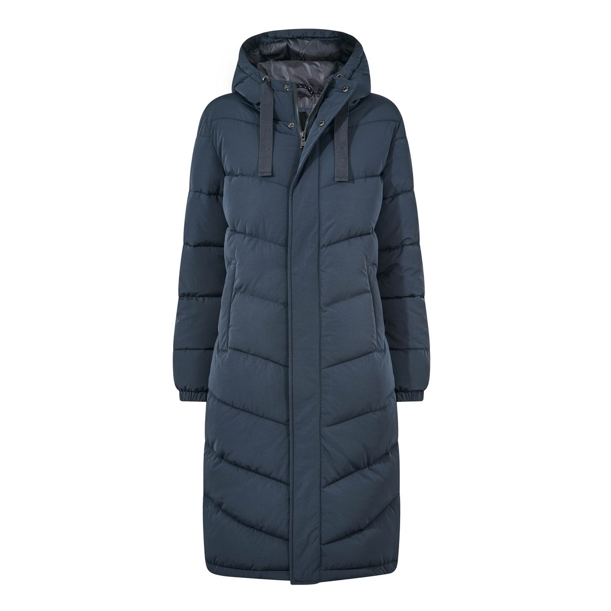 Raleigh Womens Long Insulated Jacket - Washed Blue
