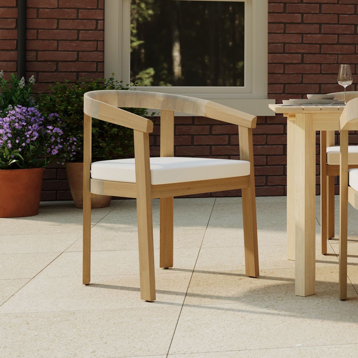 Acacia Curved Back Dining Chairs