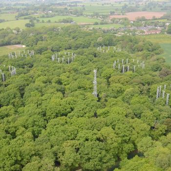 Pic 1 - The BIFoR FACE experiment facility located in a Staffordshire Woodland (Image credit University of Birmingham).JPG