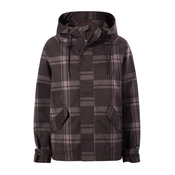 Ortega Womens Checked Waterproof Coat - Chocolate Brown