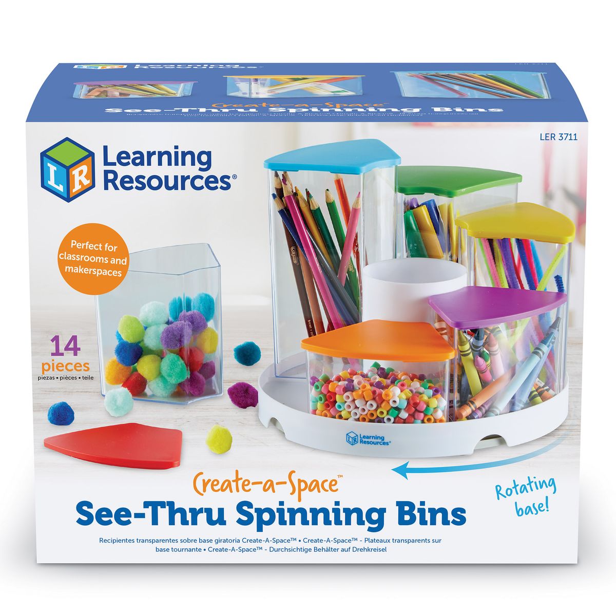 Create-a-Space™ See-Thru Spinning Bins