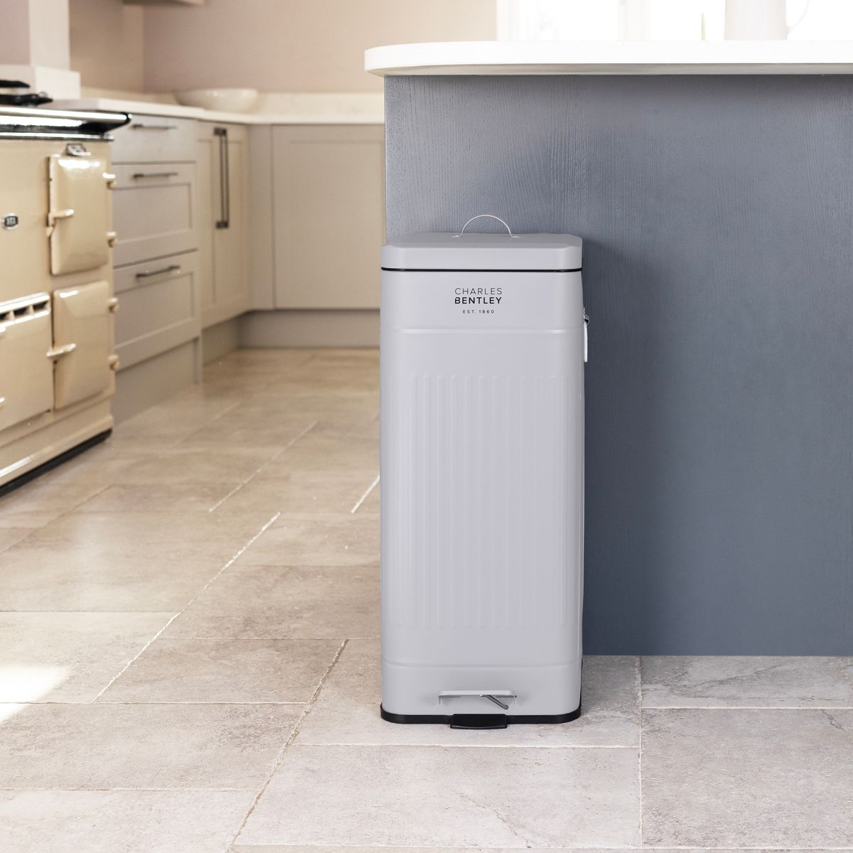 30L Square Retro Kitchen Pedal Bin 