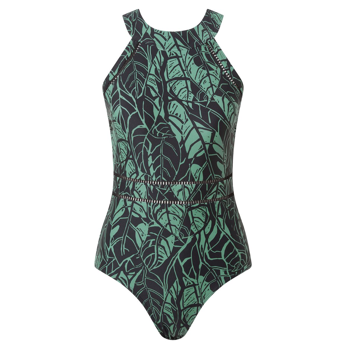 Mollie Women's Swimsuit - Light Forest Palm Print