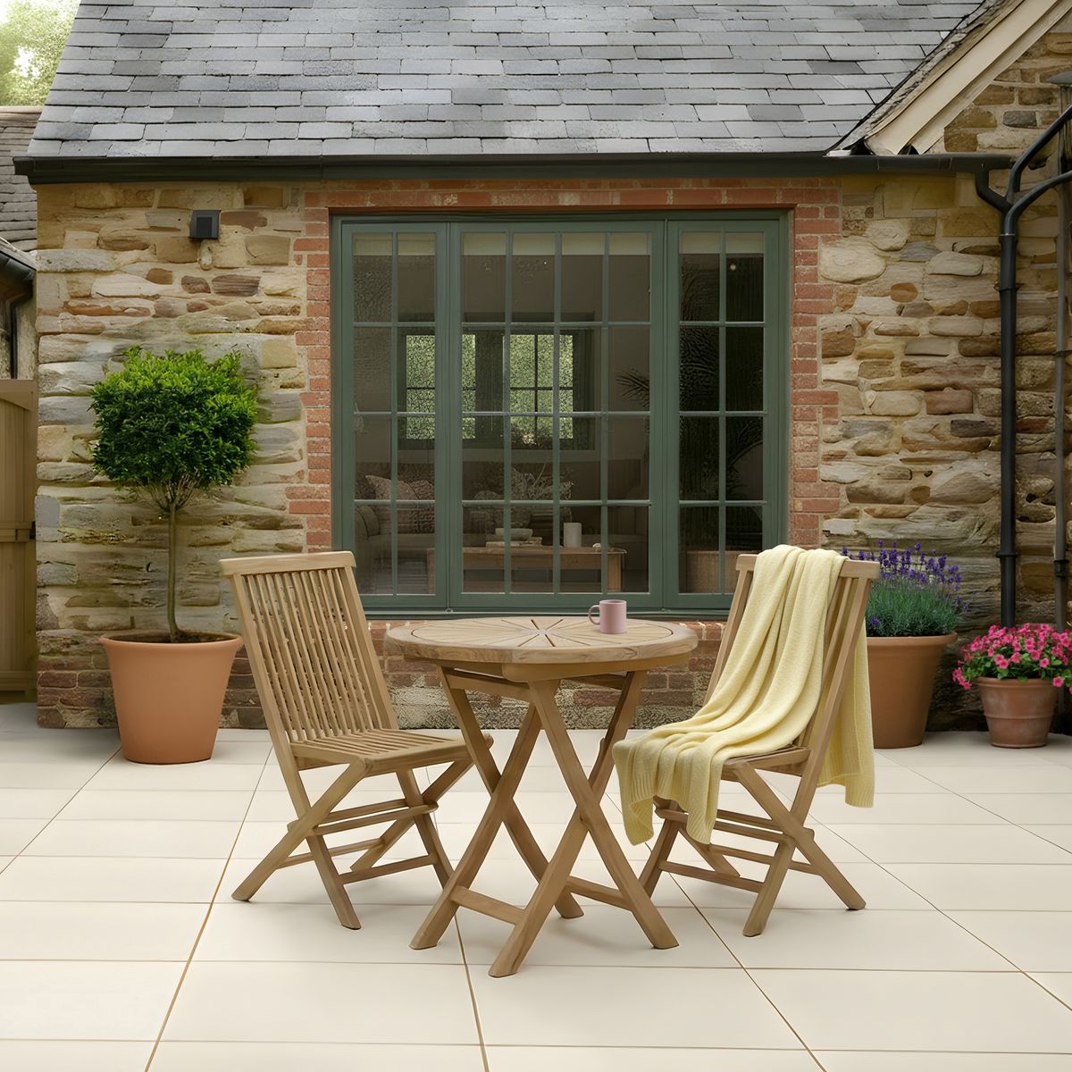 Teak Round Bistro Table