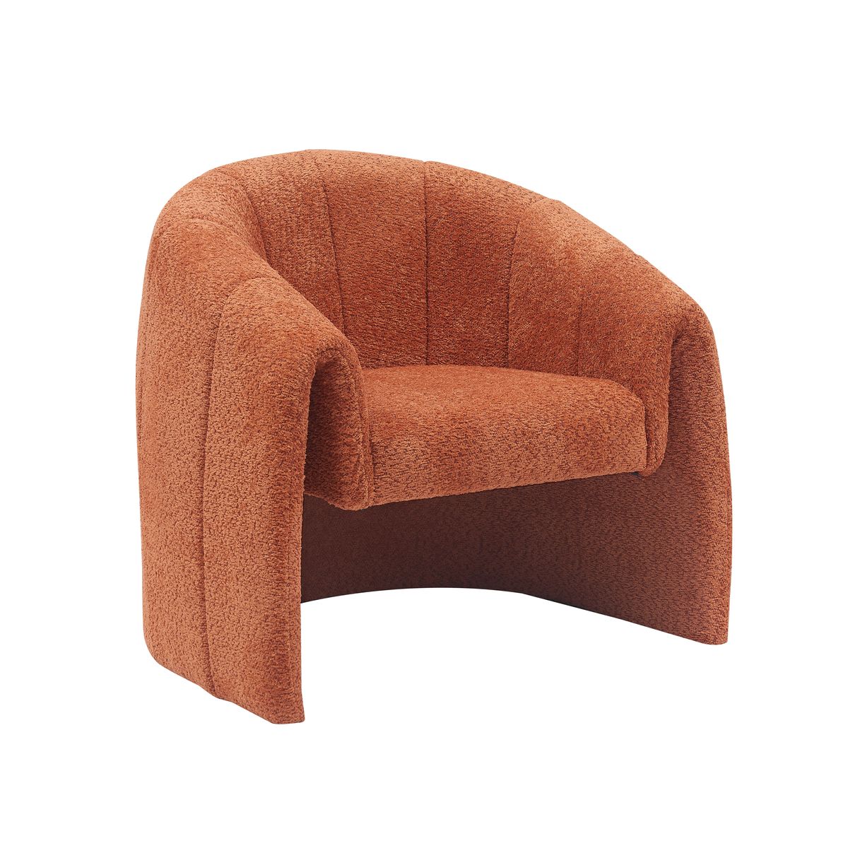 Flair Nolia Boucle Accent Chair - Orange