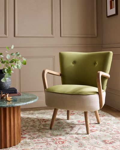 Calvin Armchair in Apple Green Velvet
