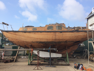 Sailhaven's 1961 sailing yacht undergoing restoration
