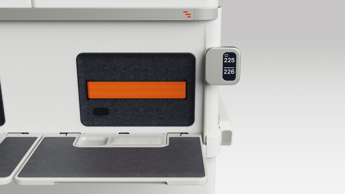 Close up of details on back of ALIZÉ seat 