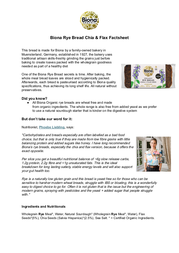 Biona Organic Rye Bread Chia & Flax Fact Sheet.docx.pdf
