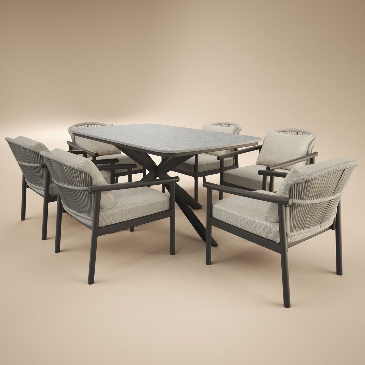 SOLACE+CO Eliza Garden Dining Table & Chairs Set