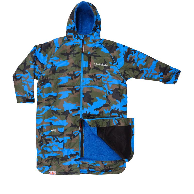 Charlie McLeod Eco Long Sleeve Sports Cloak in Camo Blue