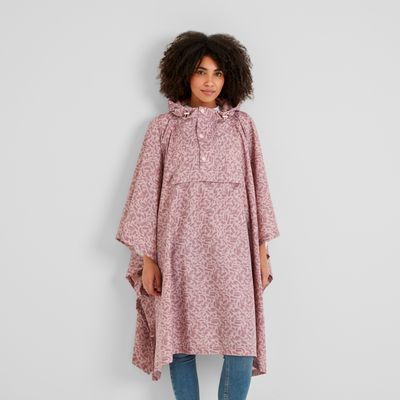 Drench Unisex Poncho - Dusky Rose Brushstroke Print