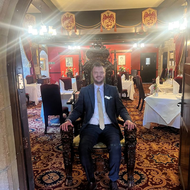 Langley Castle Food and Beverage Manager, Aiden McGuinness.