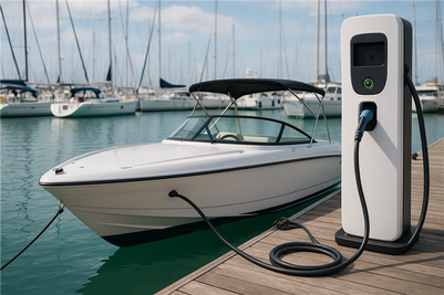 Electric Powerboat at Marina Dock.png