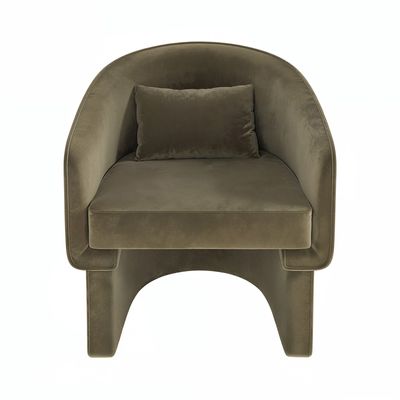 Solace+Co Lowen Khaki Velvet Accent Chair