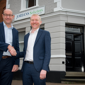 CEO of Adeptio Law Group and FBC Manby Bowdler, Neil Lloyd with Michael Jordan, managing director of Jordans Solicitors.jpg