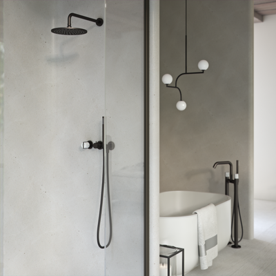Wall Mounted Shower Mixer in Dark Bronze