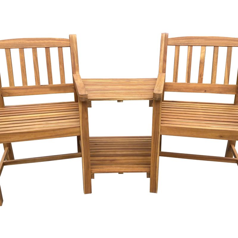 Lymington Acacia Wooden Love Seat