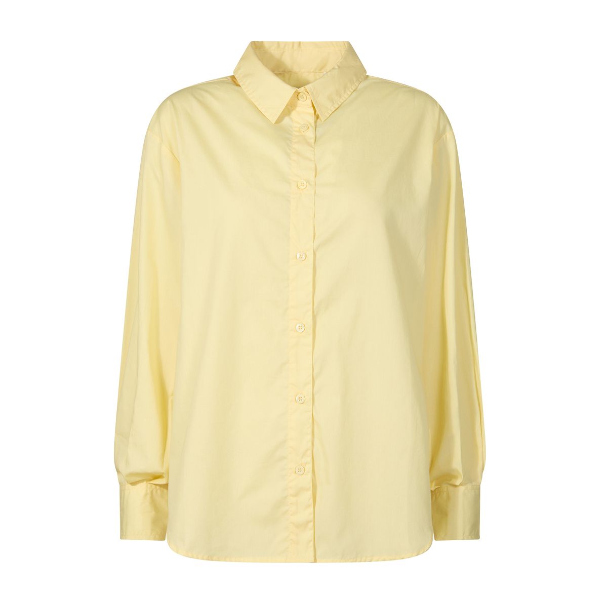 Marnie Womens 100% Cotton Oversized Shirt - Butter Yellow