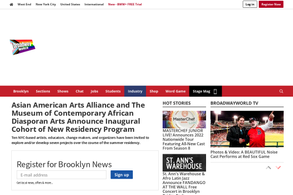 Screencapture of BroadwayWorld.com