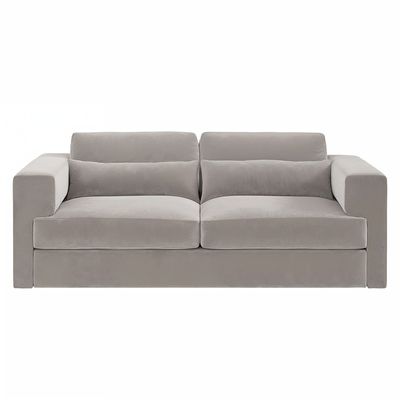 Solace+Co Rose 3 Seater Sofa in Beige Velvet