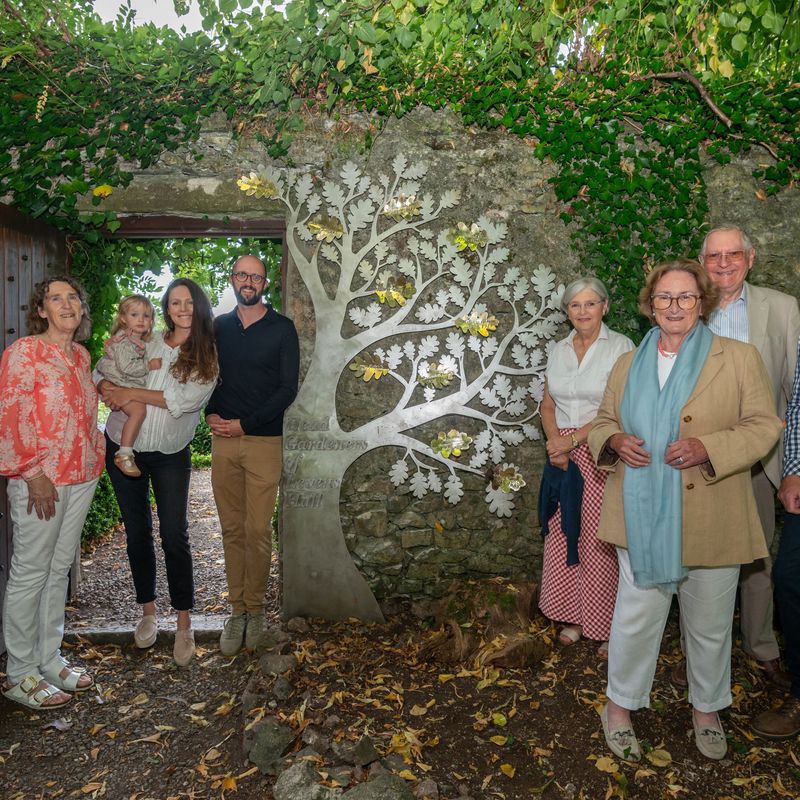The new head gardeners' commemorative tree at Levens Hall and Gardens, the Lake District, UK