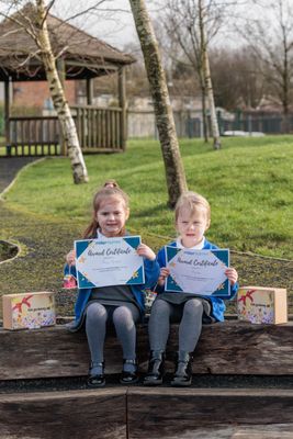Miller Homes nest box donation as part of National Nest Box Week to Brunshaw Primary School, Burnley. 