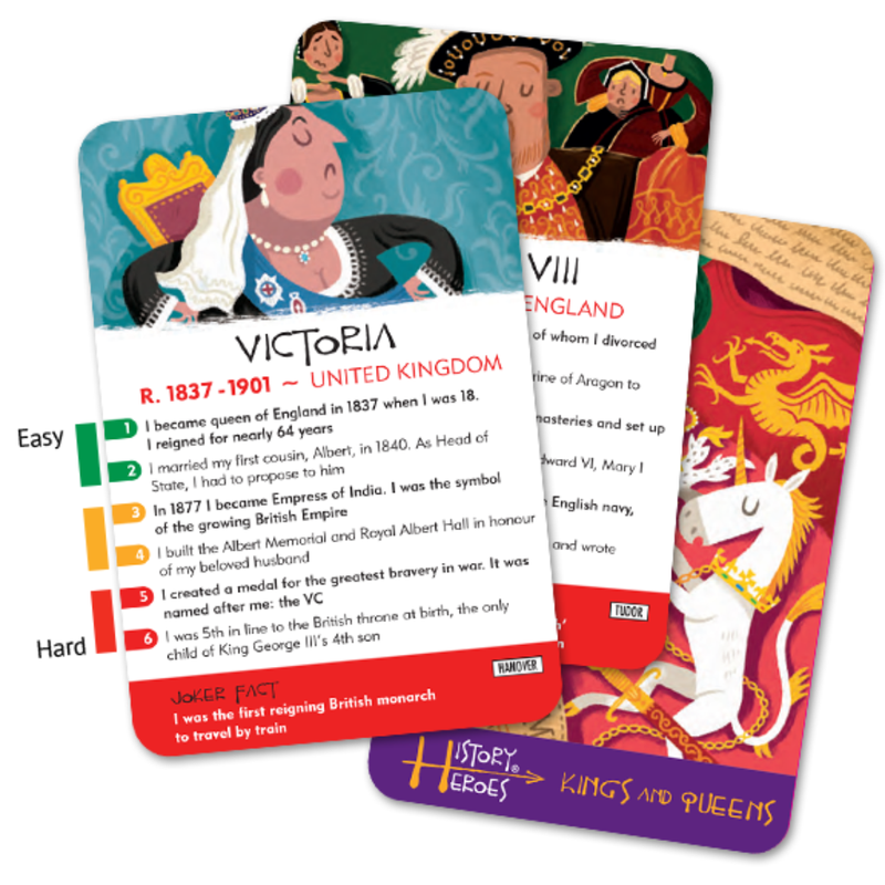 History Heroes: KINGS & QUEENS card game