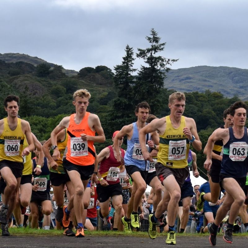 Fell runners at Grasmere Lakeland Sports and Show 2023